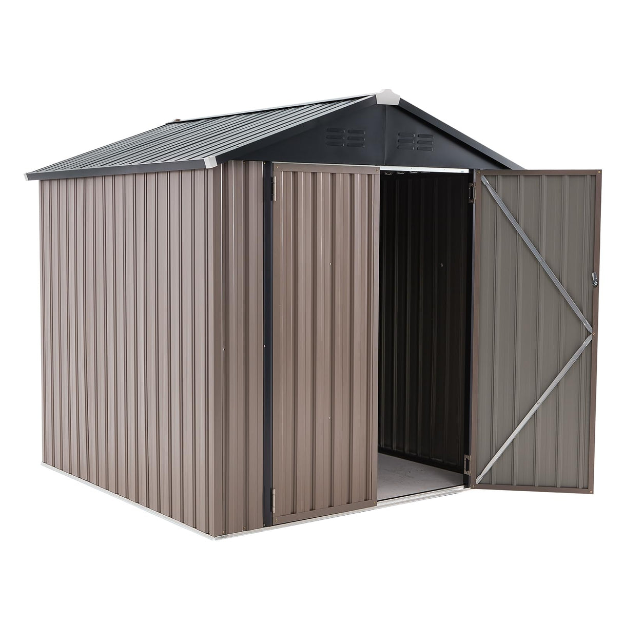 U-MAX 6x6 Storage Sheds & Outdoor Storage, Small Outdoor Storage Garden Outside Shed kit, Galvanized Metal Utility Shed for Backyard, Patio and Lawn U-MAX