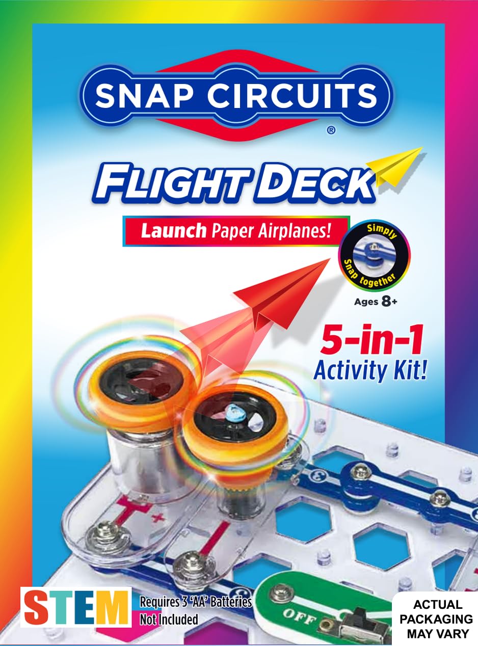Snap Circuits Flight Deck Science/STEM Toy kit | Ages 8+ | Construction Gift for Boys and Girls Snap Circuits
