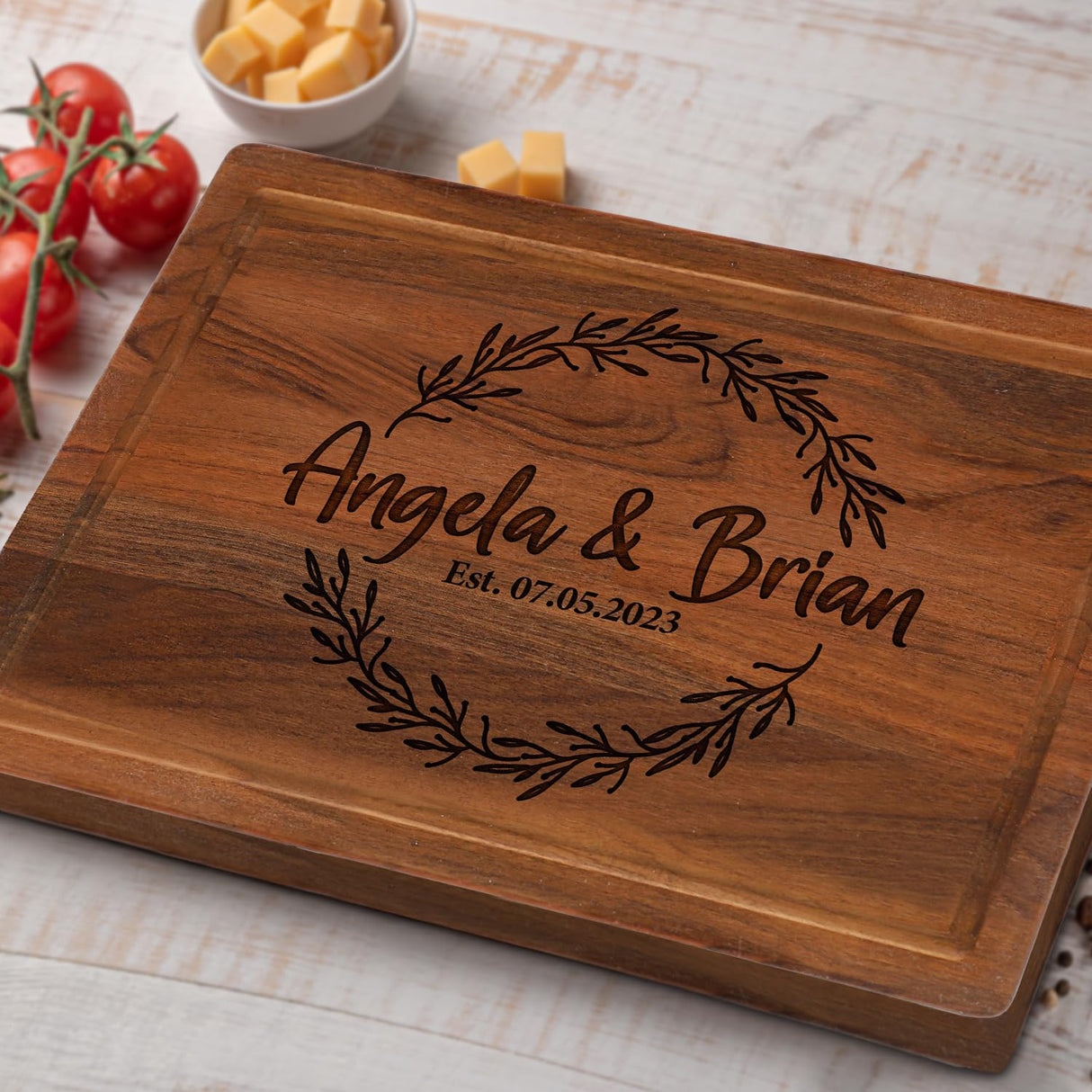 Personalized Cutting Board Wedding Registry Gift 2024, Custom Wedding & Anniversary Gift for Couples, Cool Bridal Shower Gifts, Custom Signs for Anniversary, New Home Housewarming Gifts for Women Kenzal Customized