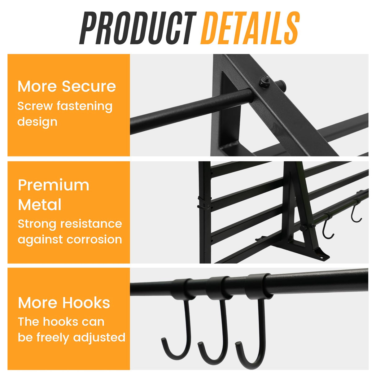 Leekimid 2-Pack 1X4 FT Garage Shelving Wall Mounted Holds Up to 800 Lbs Heavy Duty Wall Shelf, Black Metal Floating Adjustable Wall System Shelves for Garage Storage, Shed Leekimid