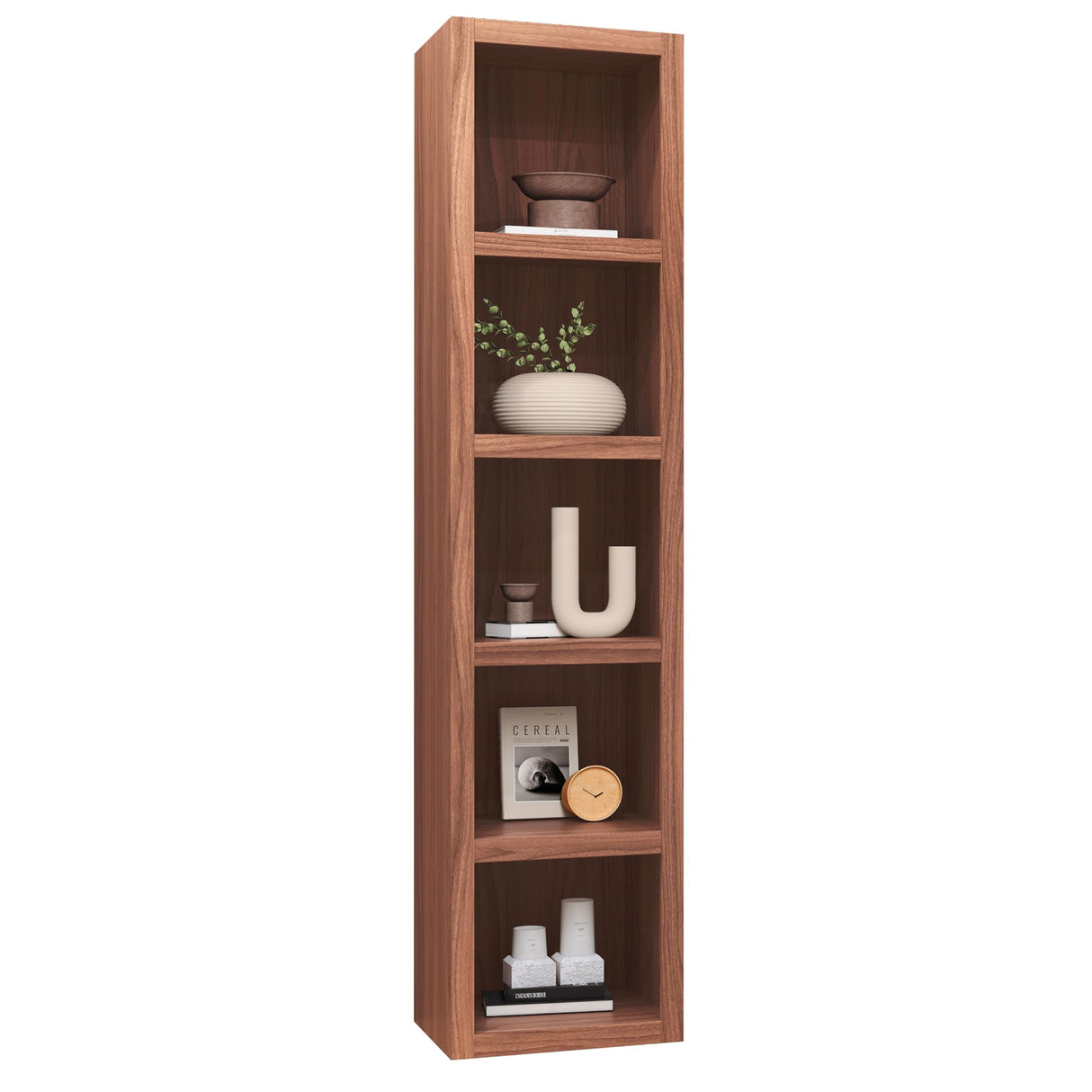 Oakland Living Brown 85-in Tall Wooden Bookcase Shelf Oakland Living