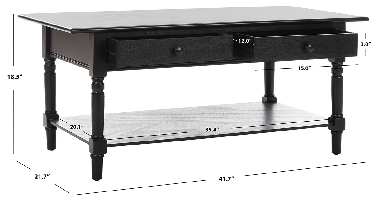 Safavieh American Homes Collection Boris Distressed Black Coffee Table Safavieh