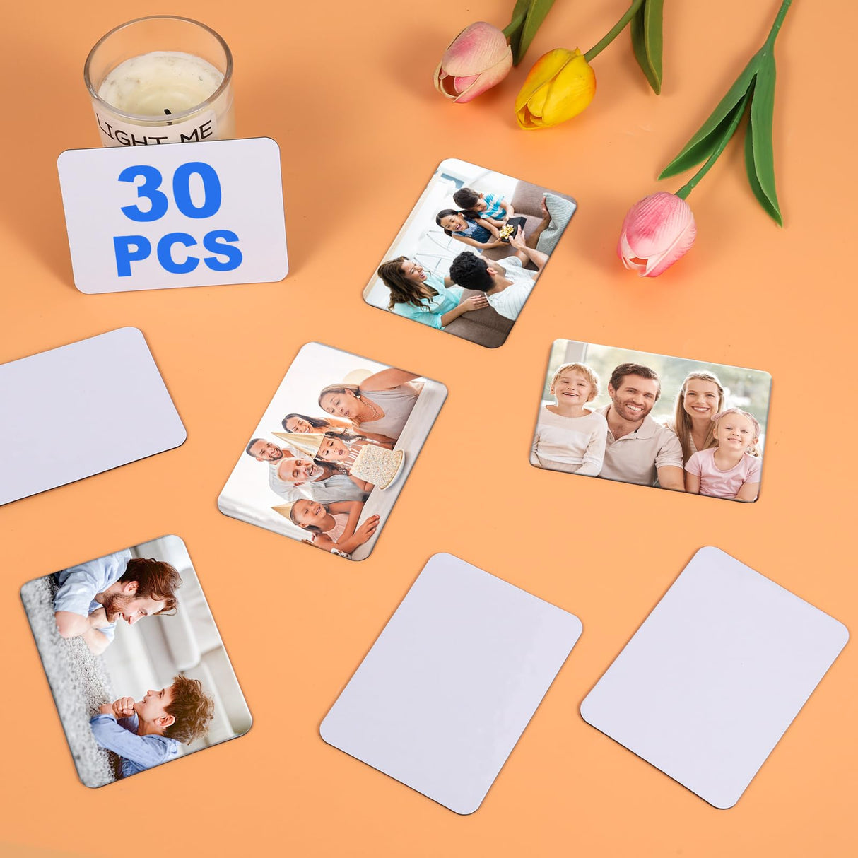 Guiqulai 30PCS Sublimation Magnet Blanks 4x3 inch, DIY Sublimation Refrigerator Magnet Personalized Sublimation Blanks Bulk Decorative Sublimation Magnets for Home Fridge Microwave Oven Door Guiqulai