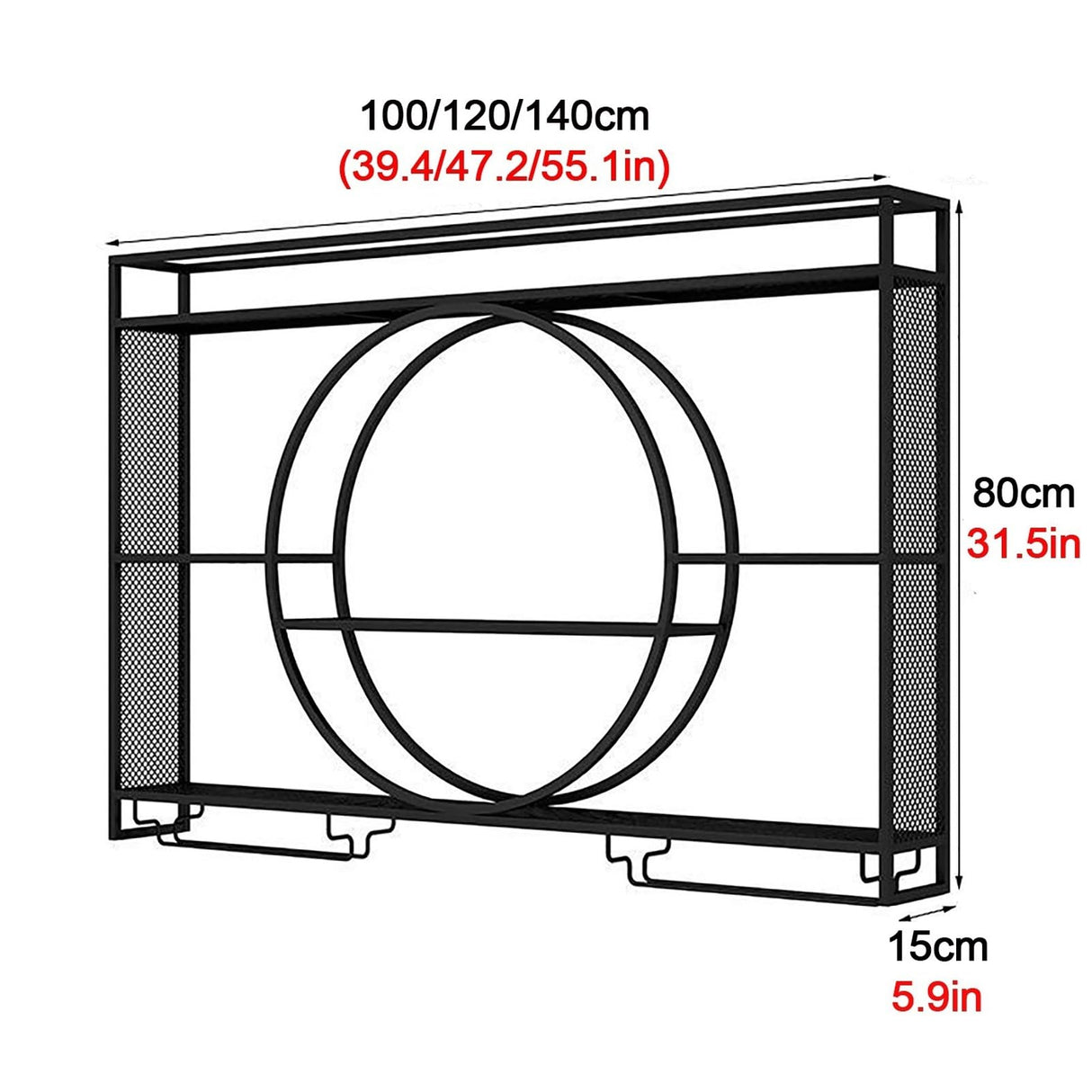 AKOGG Wine Rack Wall Mounted With LED Light & Wine Glass Holder,Iron Bar Liquor Shelf,Floating Wall Wine Shelves,Liquor Bottle Display Shelf,Wine Glass Storage Racks,For Kitchen Wine Cellar,Gold/Black AKOGG