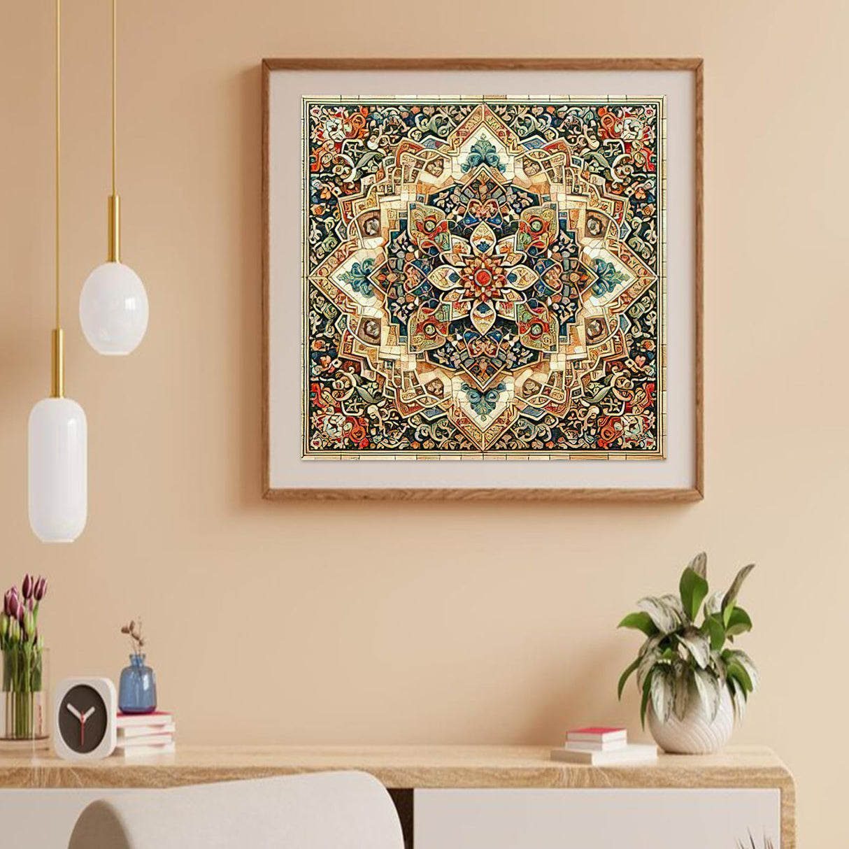 Auremi Mandala Diamond Art Painting Kits for Adults, DIY Mandala Diamond Art for Adults Beginner, DIY Full Drill Diamond Dots Paintings Landscape Picture Arts Craft for Home Decor 12x12 Inch Auremi