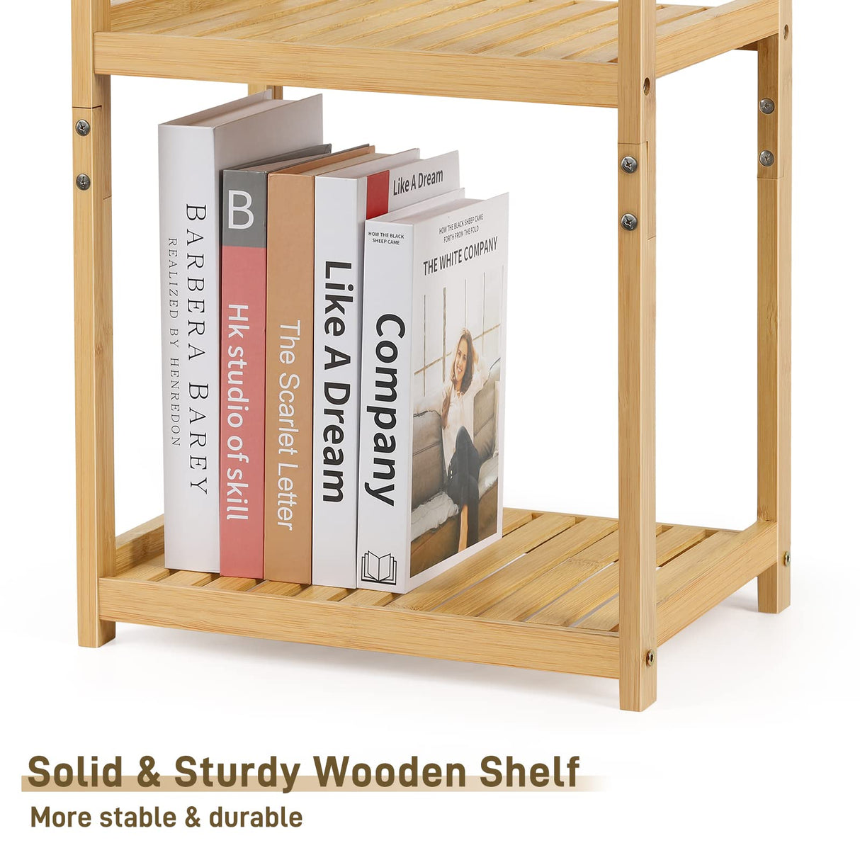 smusei Side Table Set of 2 End Tables Living Room for Small Spaces Farmhouse Bedside Table for Bedroom Guest Room Office, Bamboo smusei