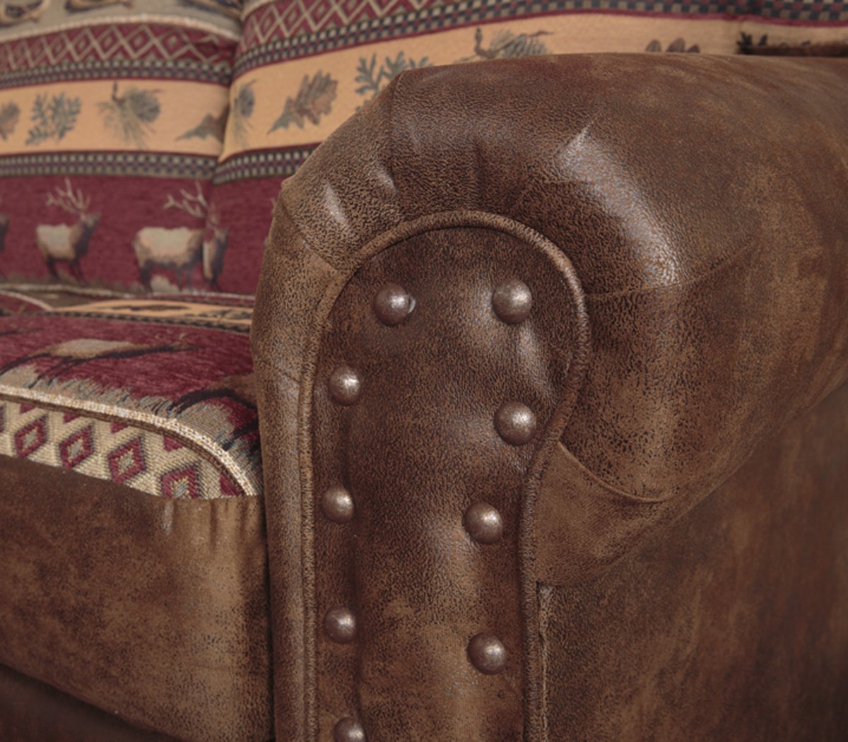 American Furniture Classics Model Two Piece Sofa sectional brown pinto American Furniture Classics