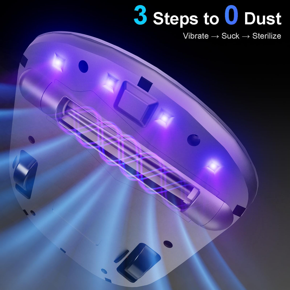 CREATULIZE Automatic Bed Vacuum Cleaner with Smart Navigation, No App Required, 14AW, Edge-Sensing Tech & 55dB Ultra-Quiet Design, for Beds, Mattress, Carpets & Sofas Pet Hair/Dust Removal CREATULIZE