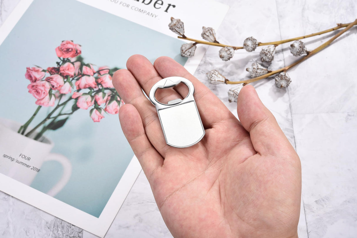 Sublimation Fridge Magnet Bottle Opener Blanks, Personalized Photo Gifts Heat Transfer for Party Favors Wedding Bestman DIY Craft Supplies (5PCS-Blank) CozyCabin