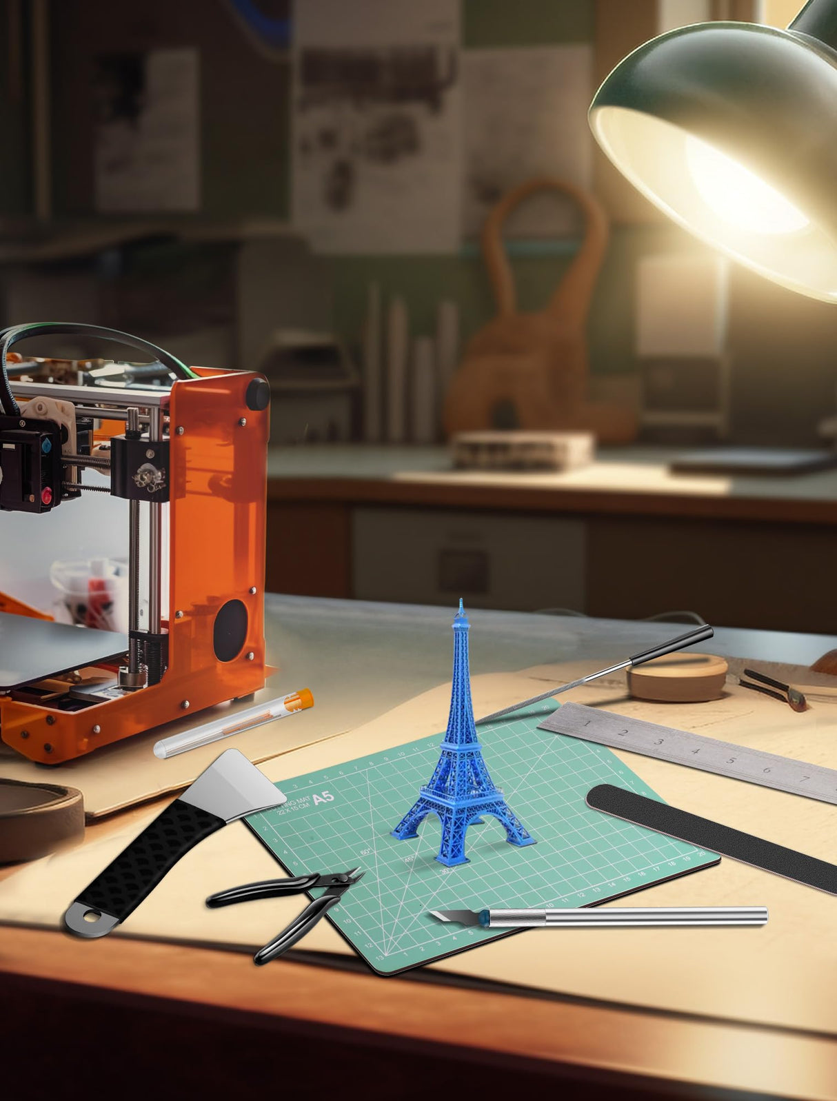 SARDVISA 3D Printer Tools Kit with Zipper Bag, Includes Nozzle Cleaning Set, Scraper, Steel File, Filament Pliers, Carving Knife Set, 3D Print Accessories for Model Removal, Polish, Finish (30-Packs) SARDVISA