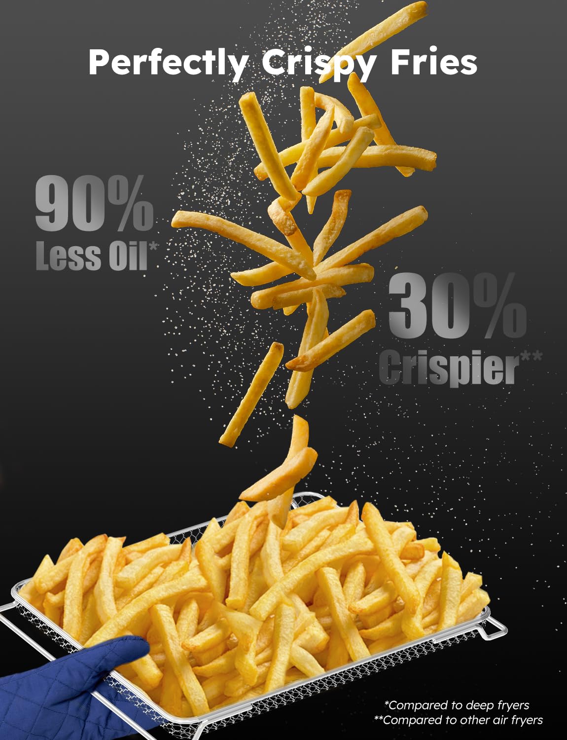 Nuwave Bravo XL Pro Air Fryer Toaster Oven, Improved 100% Super Convection, Quicker & Crispier Results, 100 Presets, Multi-Layer Even Cooking, 50-500F, Smart Probe, PFAS Free, 30QT, Stainless Steel Nuwave