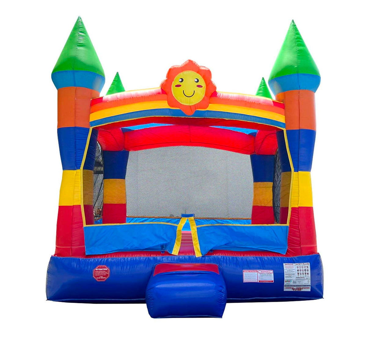 Crossover Classic Rainbow Inflatable Bounce House, Bouncy Jump Castle for Kids and Toddlers, Outdoor Birthday Party Jumping Bouncer, Commercial-Grade, Without Blower, 13 x 12 x 14.5 Ft Pogo Bounce House