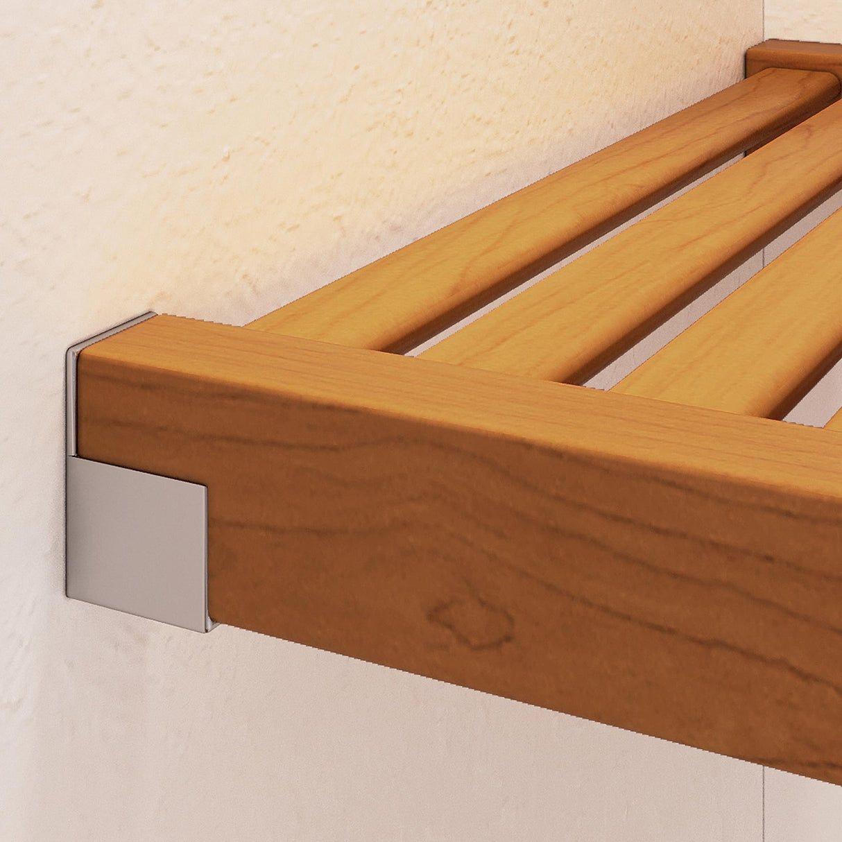 John Louis Home Solid Wood Walk-In Closet Organizer - 100% Real Wood Cut-to-Fit System with Adjustable Shelves, Metal Garment Bars & Ventilated Design for Custom Storage (Honey Maple) John Louis Home