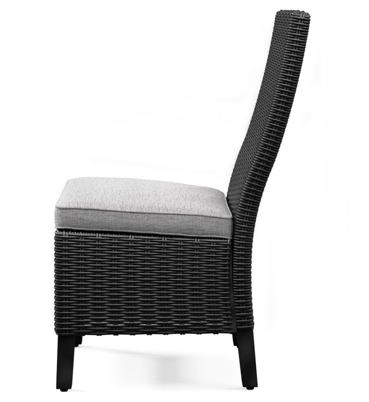Signature Design by Ashley Beachcroft Casual Weather Resistant Armless Outdoor Side Chair with Cushion, Set of 2, Light Gray & Black Signature Design by Ashley