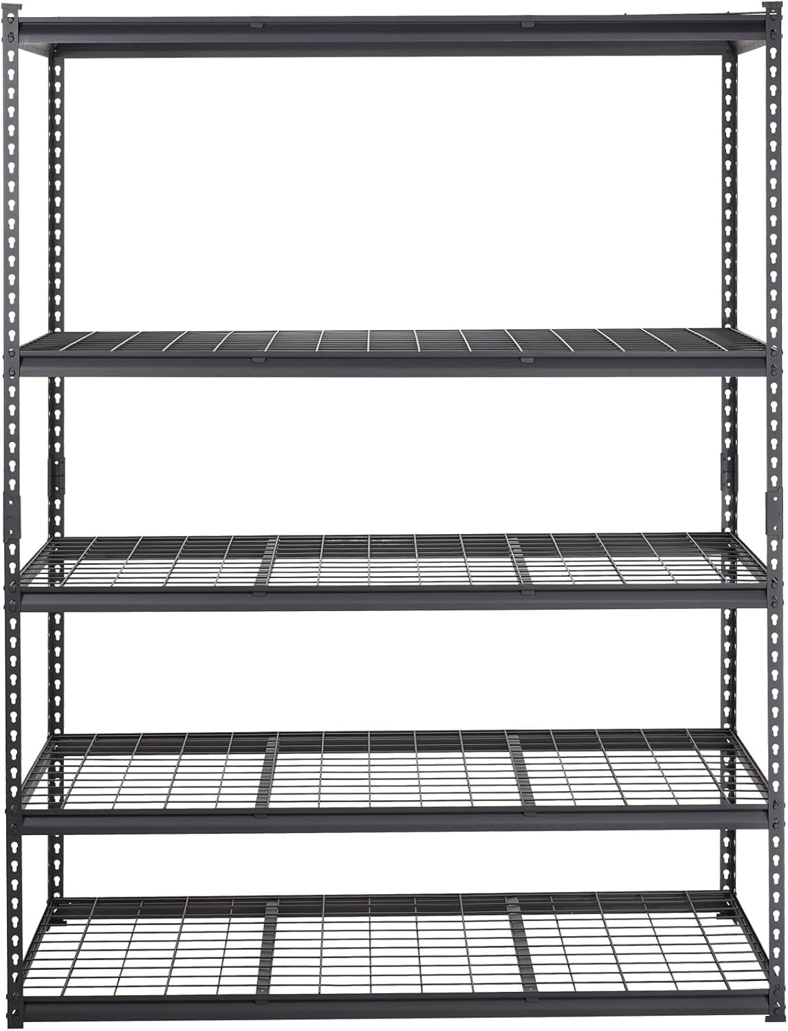 Garage Shelving, 5 Tire Storage Shelving Heavy Duty Garage Shelves 3000LBS Load Bearing, Full Metal Shelving Units, Durable Construction, Adjustable Shelves, Easy Assembly, 60''W x 24''D x 78''H PioneerWorks