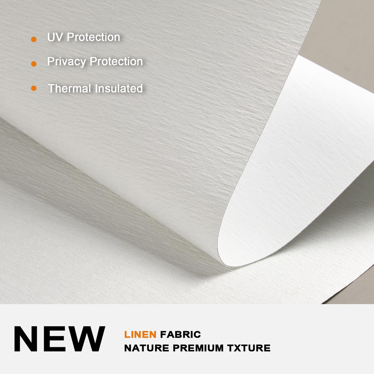 Persilux No Drill No Tools 100% Blackout Roller Shades for Windows,Linen Fabric Cordless Roller Blinds,Custom Blinds for Home,Bedroom,Living Room,White-Blackout,Custom Size Persilux