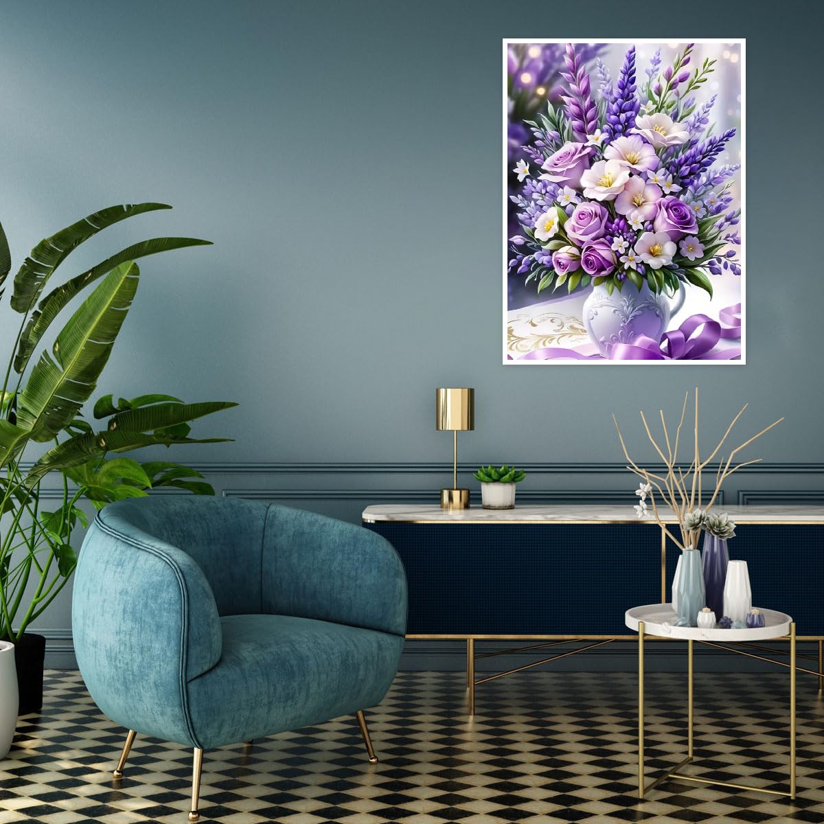 MOMDEDP Rose Diamond Painting Kits for Adults,Rose Diamond Art Kits for Adults,Flowers Gem Art Kits for Adult Full Round Drill Diamond Dot Gem Art Kit for Adult for Home Wall Decor 16x12inch MOMDEDP