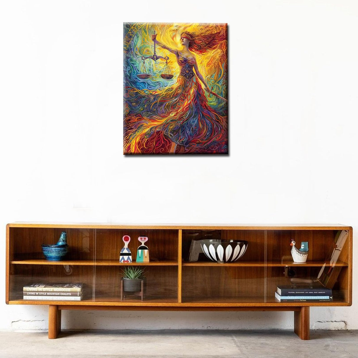 Graffitic Sexy Girl Paint by Number Lady Justice Painting DIY Painting On Canvas with Brushes Acrylic Paints Fashion Goddess Paintwork for Adults Beginner 16x20 Inch Gift Home Decor(Frameless) TUMOVO