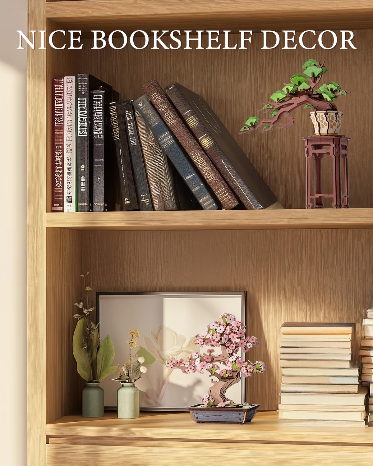 Wowood 3D Wooden Puzzle for Adults-Evergreen Pine Bonsai, DIY Wood Model Kits for Adults, Creative Craft Kits for Adults, Unique Gift and Home Decor for Nature Lovers (115PCS) Wowood