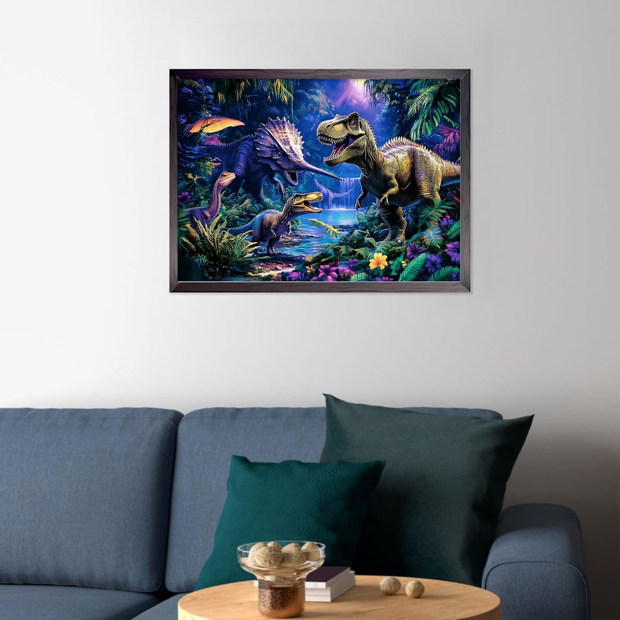 CEOVR Diamond Art Kits for Adults, Dinosaur Diamond Painting Dots 5D Full Drill DIY Gem Art for Beginner, Adult Crafts Kits Wall Decor for Home Office 12x16in CEOVR