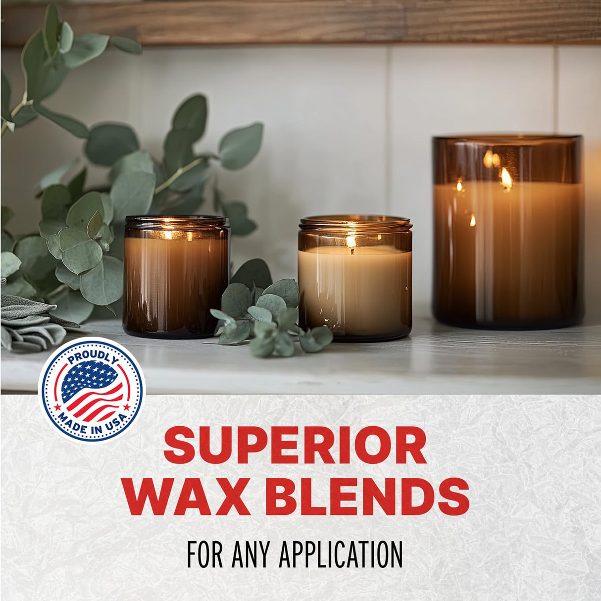 Blended Waxes, Inc. Coconut Apricot Wax for Candle Making, Nature-Sourced Single Pour Coconut Apricot Blend, Premium Scent-Absorbent Wax for Candle Making 10 lb Pastilles BW Blended Waxes, Inc.
