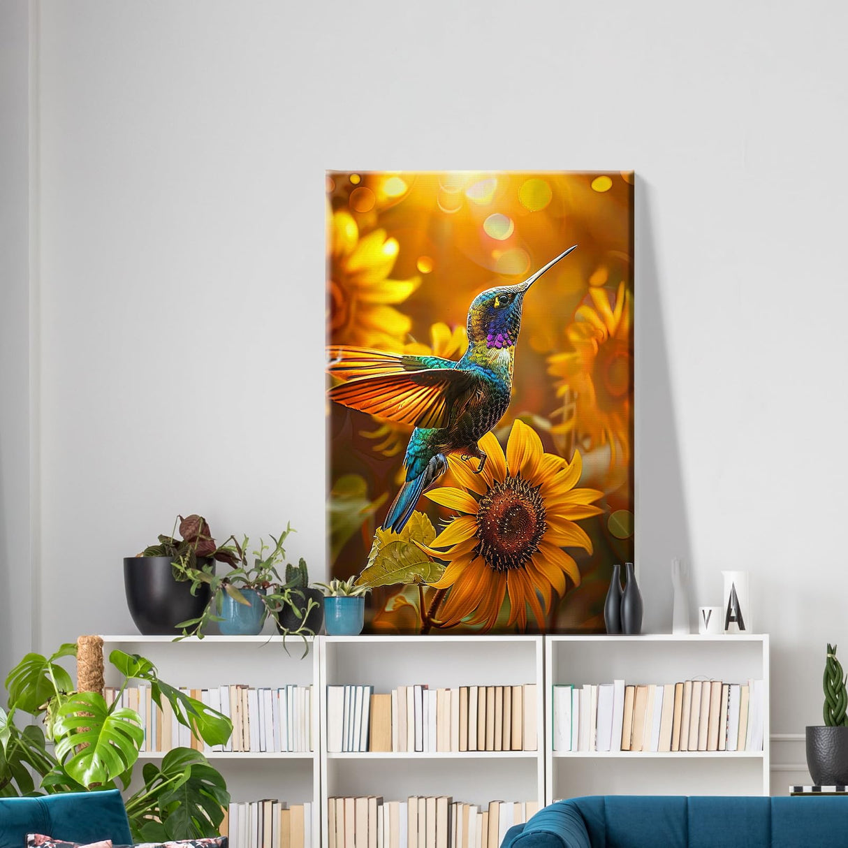 ATDMS Bird Paint by Numbers Kit for Adults with Frame Landscape Paint by Number with Easel DIY Flower Adult Paint by Number Kits Sunflower Paint by Numbers Kit on Canvas for Home Wall Decor 8x12 Inch ATDMS