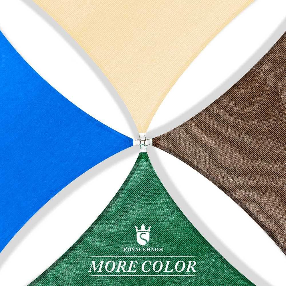 Royal Shade 8' x 14' Beige Rectangle Sun Shade Sail Canopy Outdoor Patio Fabric Screen Awning RTAPR0814 - UPF50+ 95% UV Blockage, Heavy Duty, Water & Air Permeable (We Make Custom Size) Royal Shade