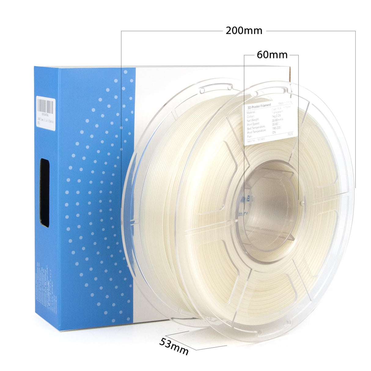 iSANMATE High Speed Transparent 3D Printer Filament, Clear PLA 1.75mm, Fast Printing Speed, Dimensional Accuracy 0.02mm, 1kg Spool (2.2lbs) iSANMATE