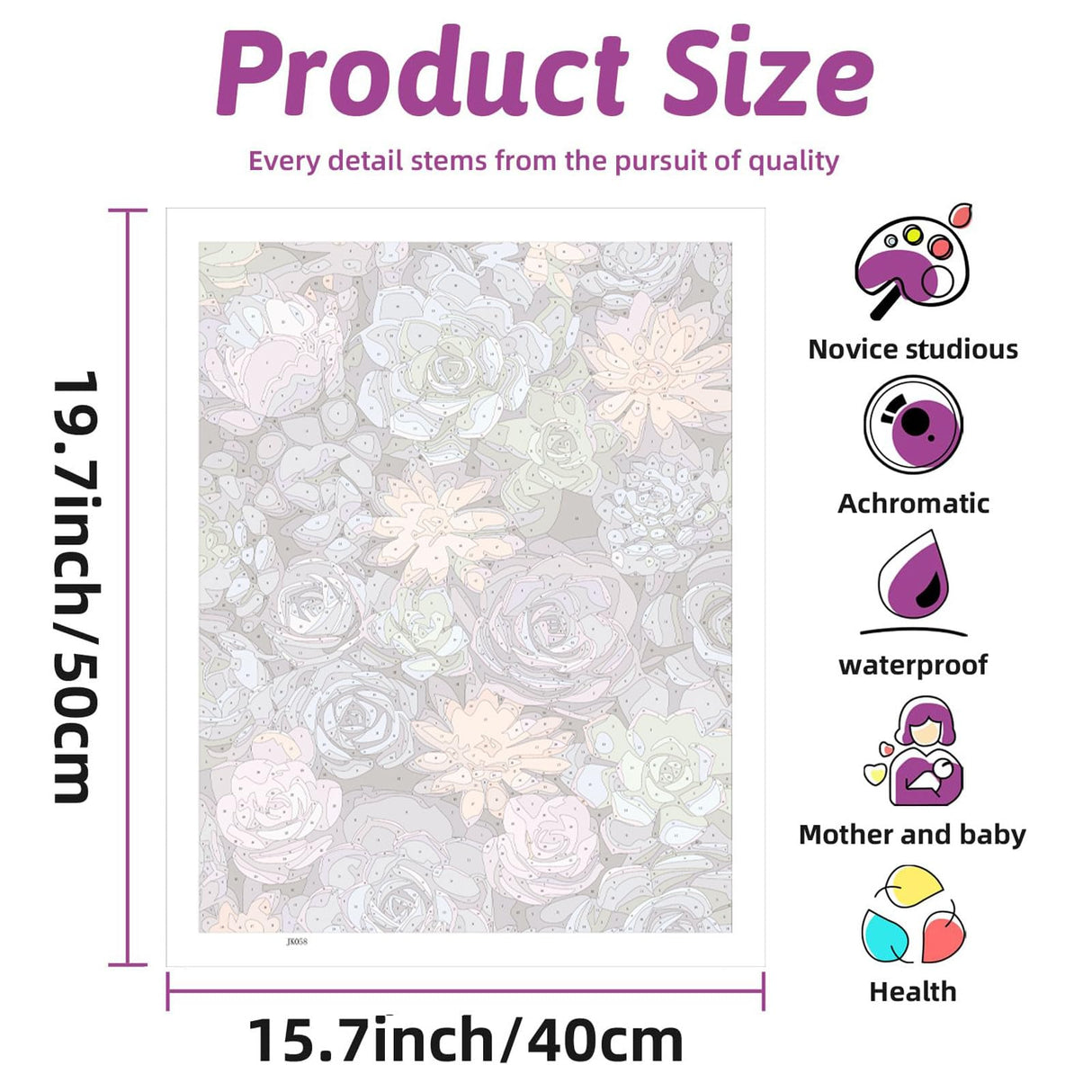 Ycydilirab Succulent Paint by Numbers Kits for Adults Beginners-Succulent Plant Paint by Number for Adult,Easy Canvas Paint by Numbers for Adults for Home Wall Decoration and Gifts 16X20 inch Ycydilirab