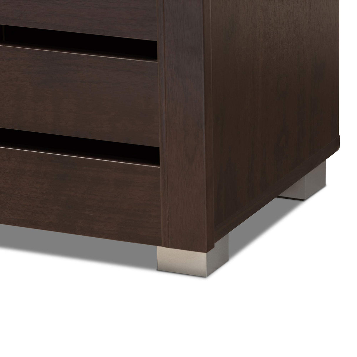 Baxton Studio Adalwin 3-Door Shoe Storage Cabinet, Dark Brown (118-6517-HiT) Baxton Studio