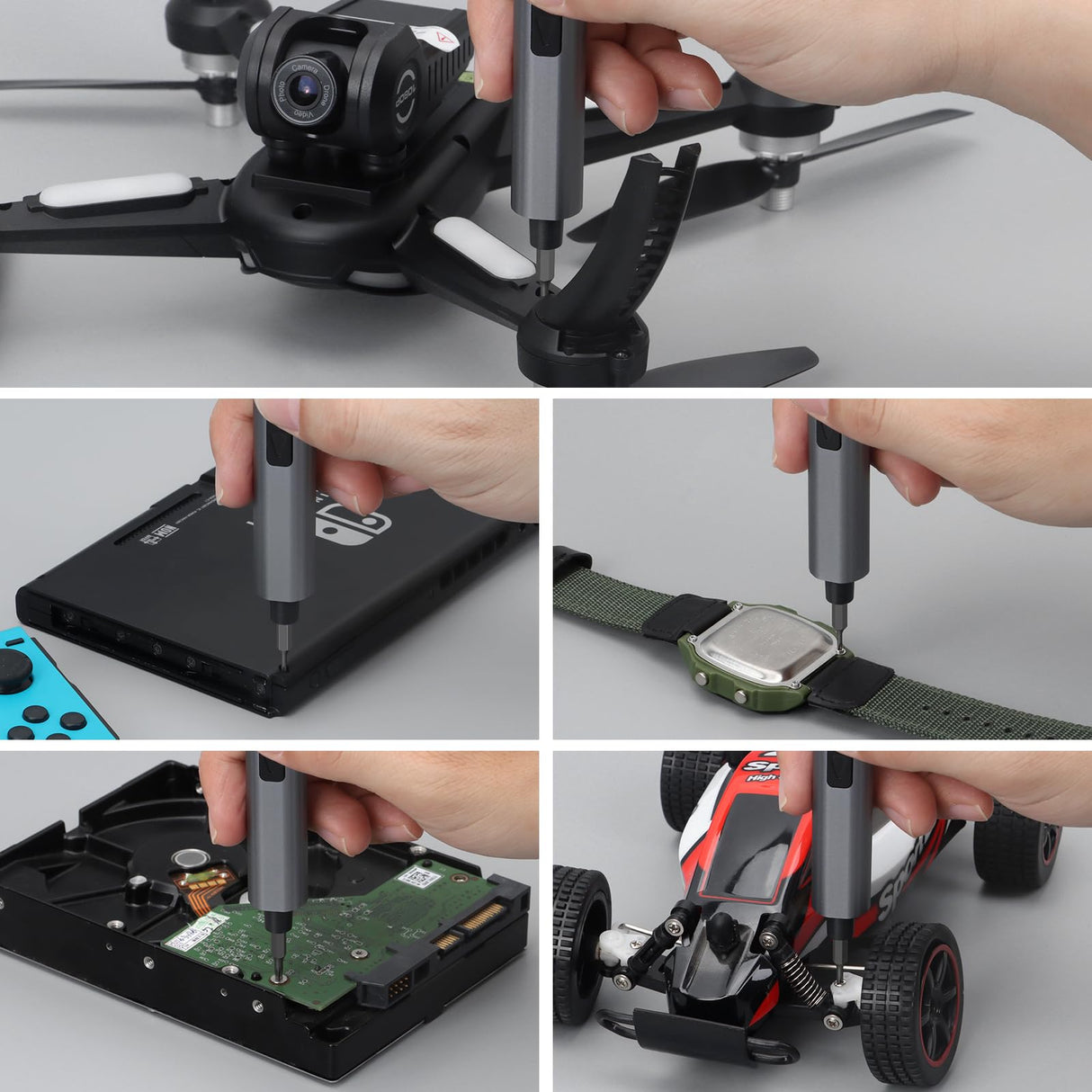 SHARDEN Mini Electric Screwdriver,29 in 1 Small Electric Screwdriver Kit with 24 Magnetic Bits,Precision Screwdriver Cordless Repair Tool for Phone Camera Laptop Watch Sharden