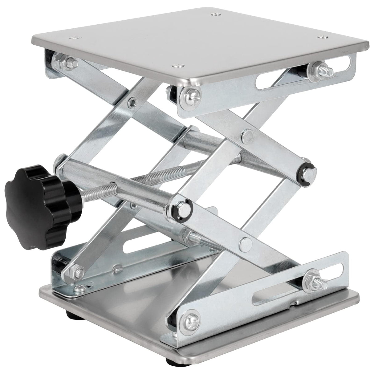2 Pack 8 x 8 Inch Lab Scissor Jack, Stainless Steel Lab Lift Stand Table, Lab Jack Lift Platform, Expandable from 80mm to 270mm MUKCHAP