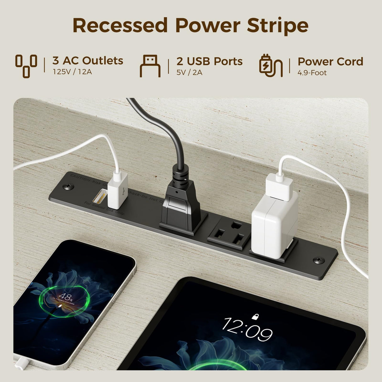 Casaottima TV Stand for 65 Inch TV, Farmhouse Entertainment Center with Power Outlet & LED Light and Storage Cabinets, Console Table and Media Furniture for Living Room Bedroom, White Casaottima