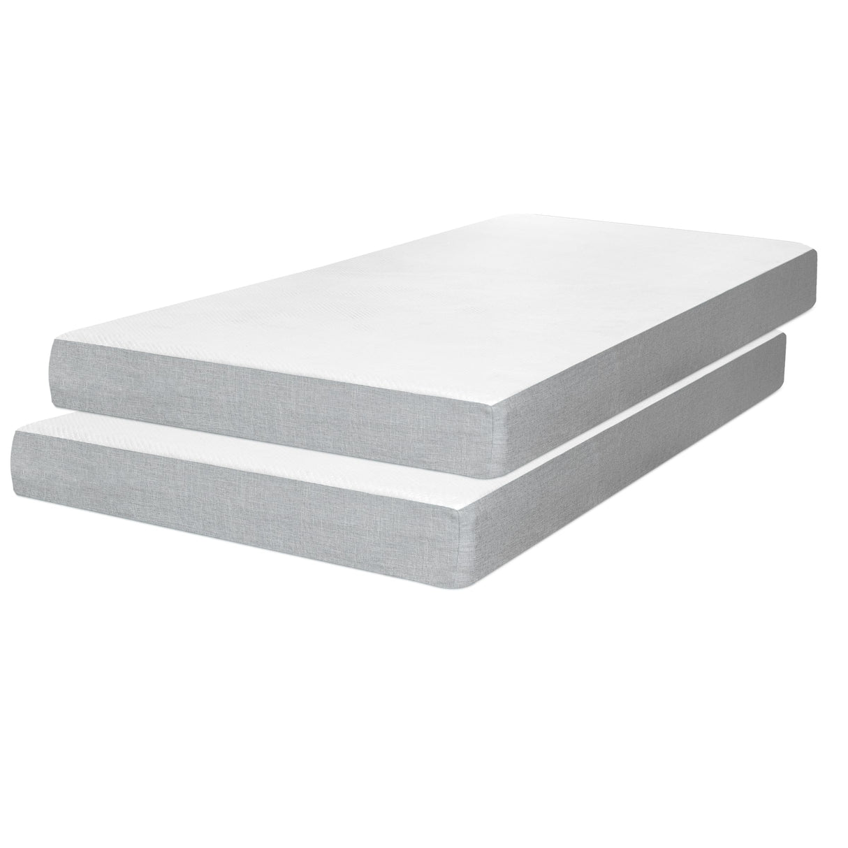 Milliard Memory Foam Mattress Cot for Bunk Bed, Daybed, Trundle, Or Bed Replacement - Tight Top Style Bed Mattress - Memory Foam Firm Mattress with Washable Cover for Cot Mattress - (2 Pack) Milliard