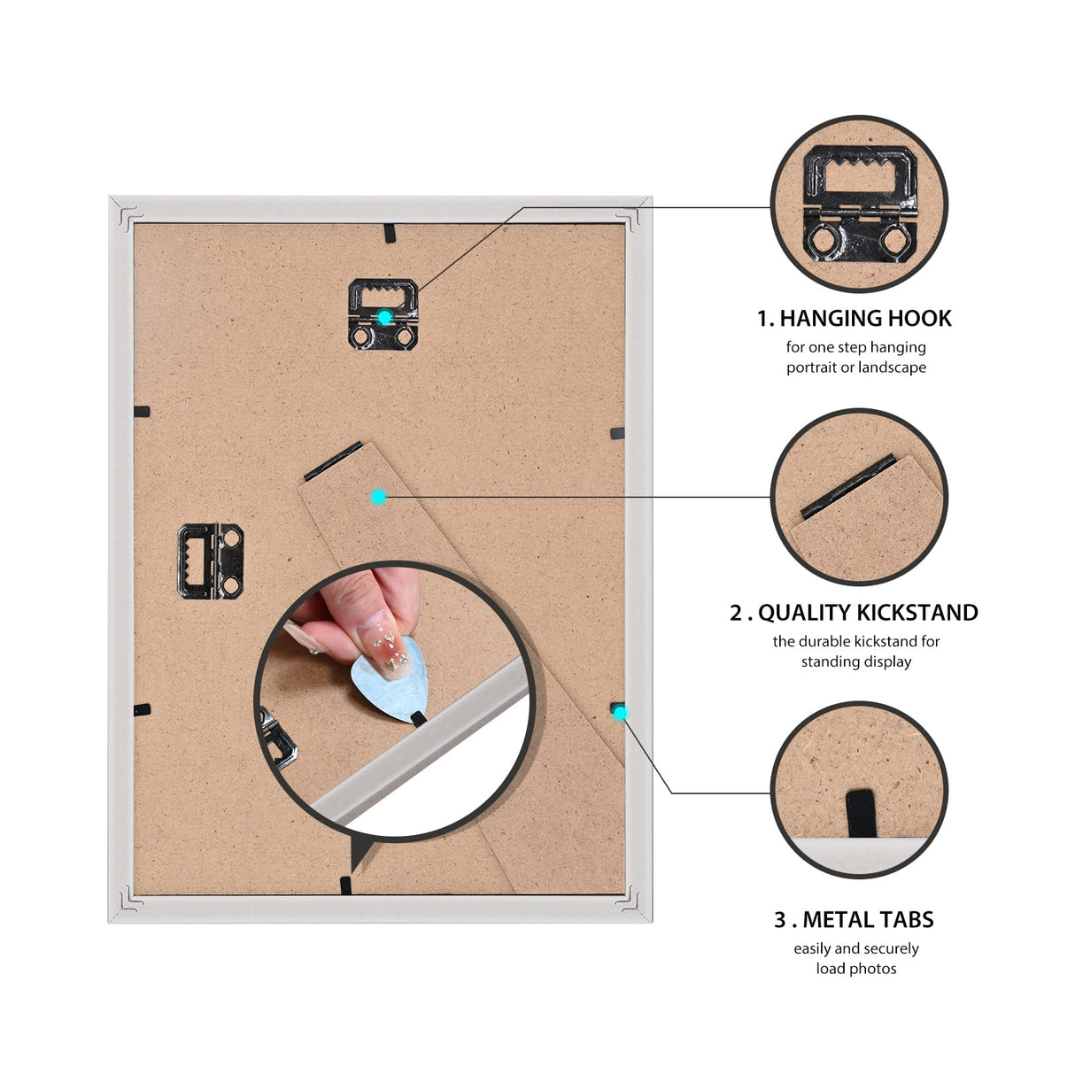 BSRHOME 8x10 Picture Frame with Plexiglass, Display Pictures 5x7 with Mat or 8x10 Without Mat for Tabletop Display and Wall Mounting, Set of 2,Gold BSRHOME