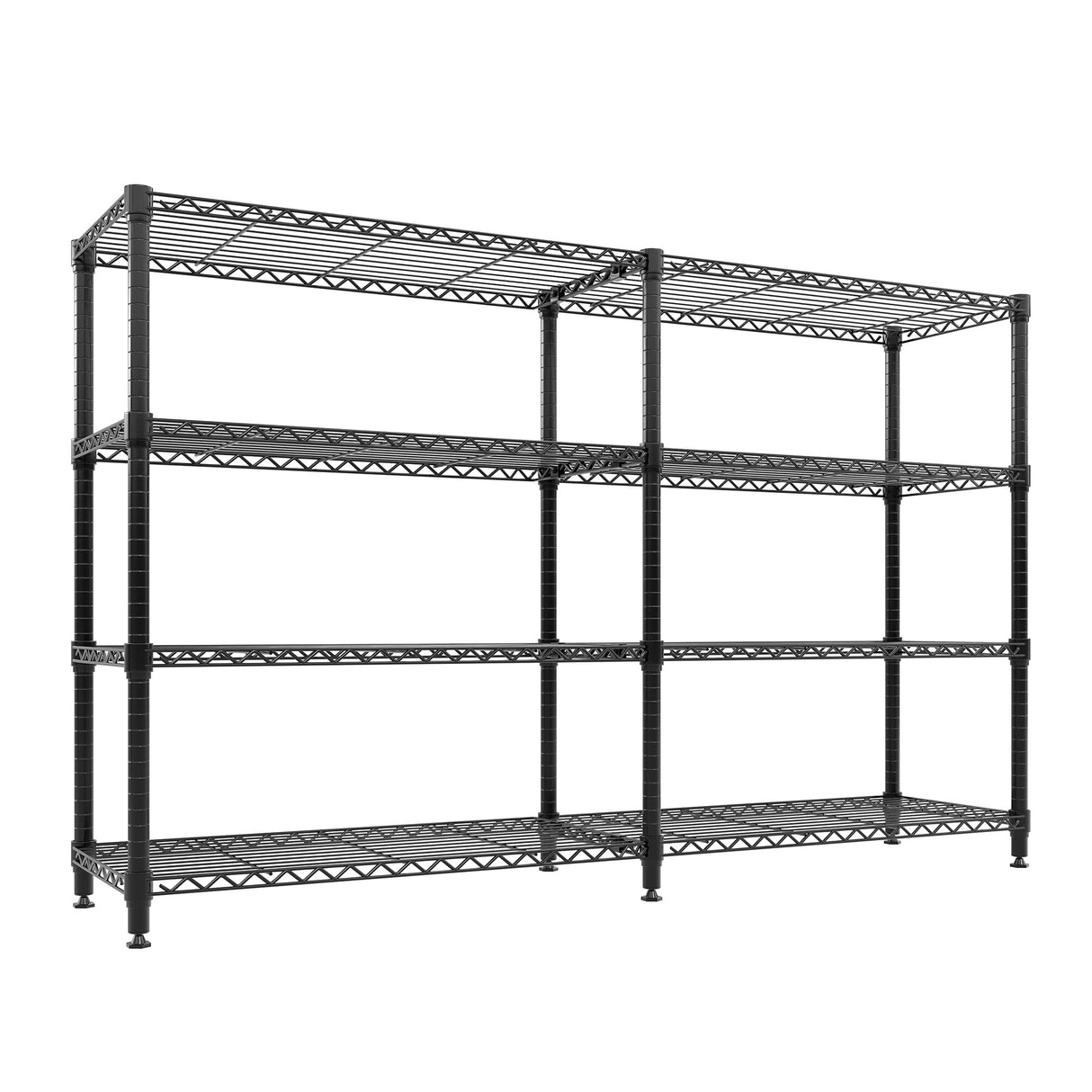 Tioutbot 59" H Storage Shelves 1000 LBS Metal Shelving, 70.8" Wide Wire Shelf 5-Tiers Storage Shelving Unit Heavy Duty, L-Shaped Wire Rack for Kitchen Office Pantry Garage Tioutbot