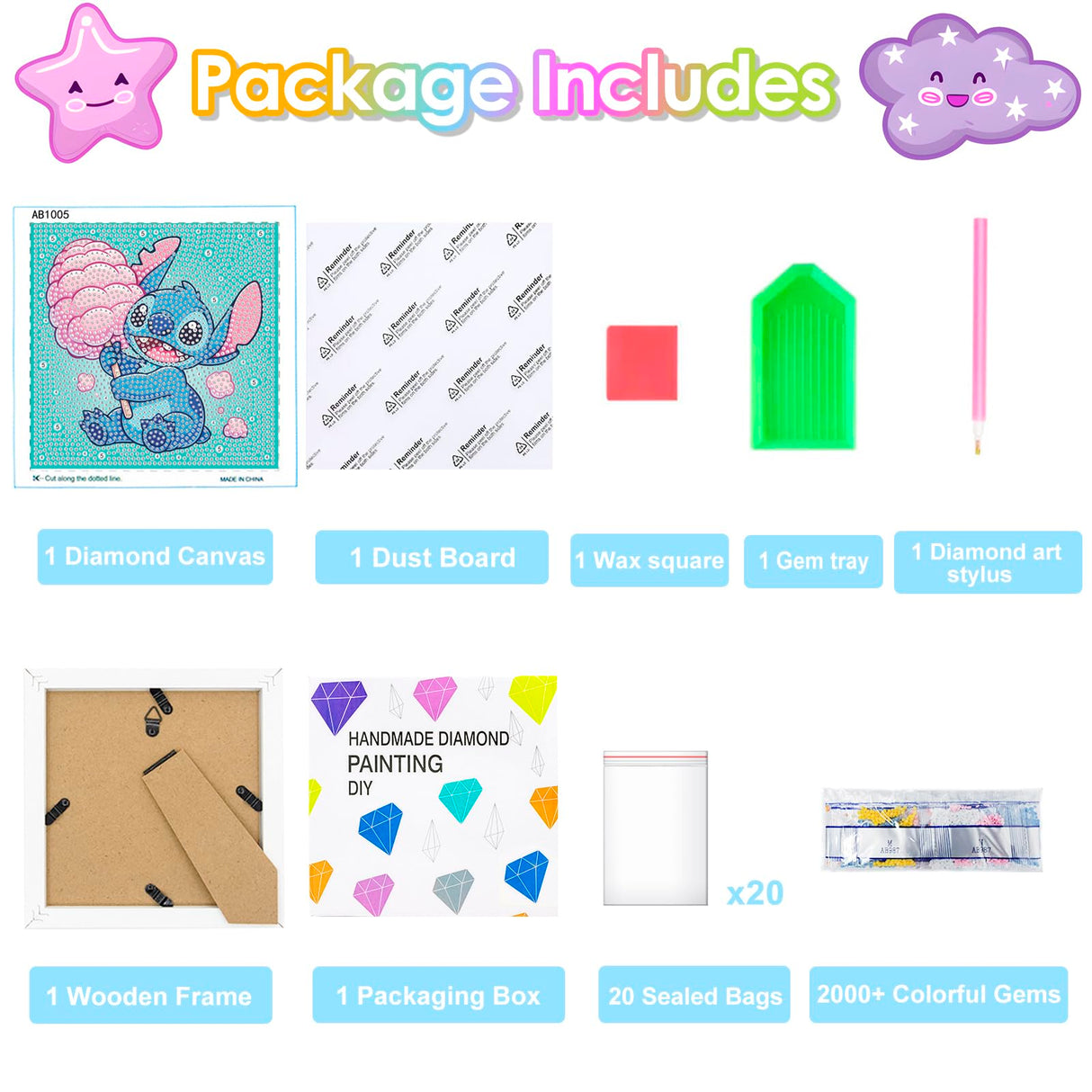 Diamond Art Kits for Kids - Crafts for Girls 8-12 - Diamond Art Painting with Wooden Frame - Arts and Crafts for Kids Ages 4-6 8-10 - GEM Art Supplies for Adult Beginners Home Wall Decor Gifts Nardoll