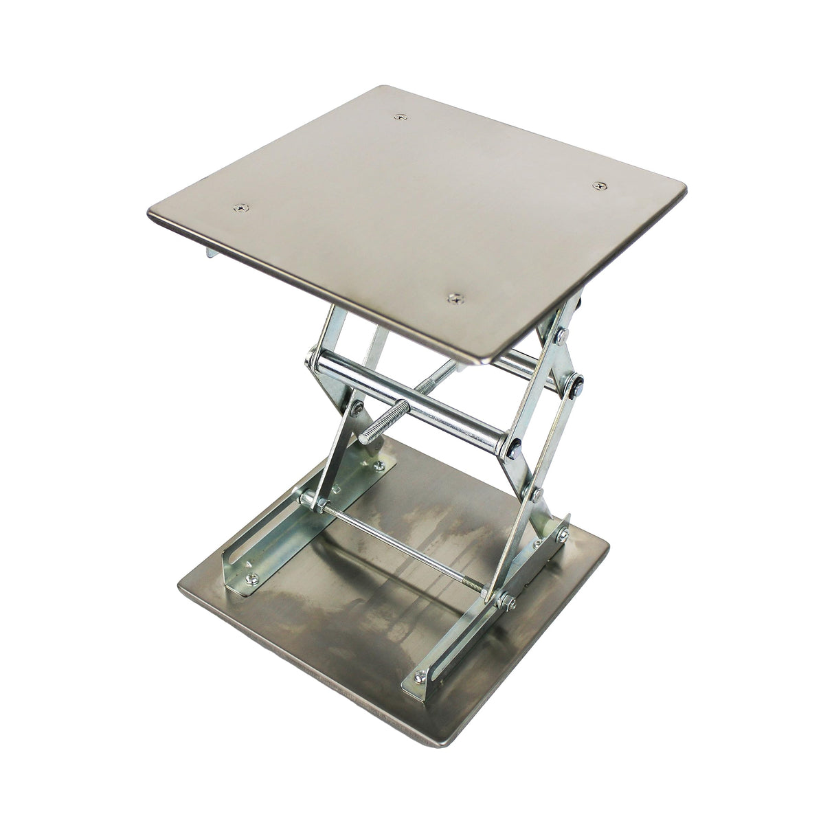 TEXALAN(R) 12" x 12" Lab Scissor Jack Lift Table SS304 Max. Height of 18" 55LBS Load TEXALAN