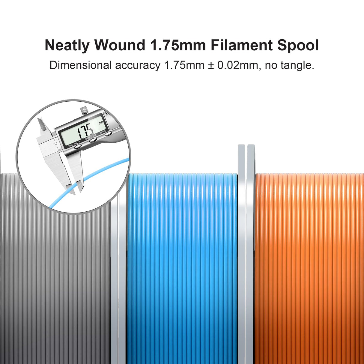 NextShapes Standard PLA 1.75mm with Reusable Spool Set, Detachable & Easy to Use, Neatly Wound & High Speed 3D Printing Filament for Most FDM 3D Printers (Dark Grey, 1000g) NextShapes