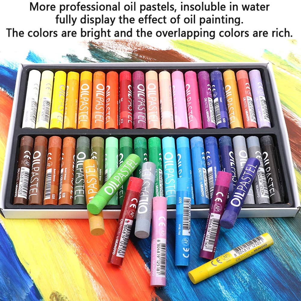 Oil Pastel Set,Professional Painting Soft Drawing Graffiti Art Crayons Washable Round Non Toxic Pastel Sticks for Artist,Kids,Student,Beginner (50 Colors) KUPTOOL