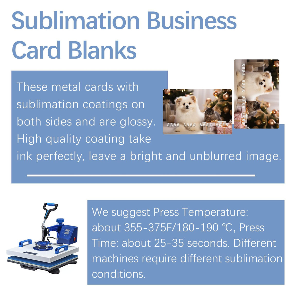 150 Pcs Sublimation Business Card Blanks Metal Bulk Aluminum Double Sides Name Cards Sublimation Blanks Products Heat Press Transfer Desk White sublimation business cards blank 3.4 x 2.1 x 0.01 Inch LaiHiulaan