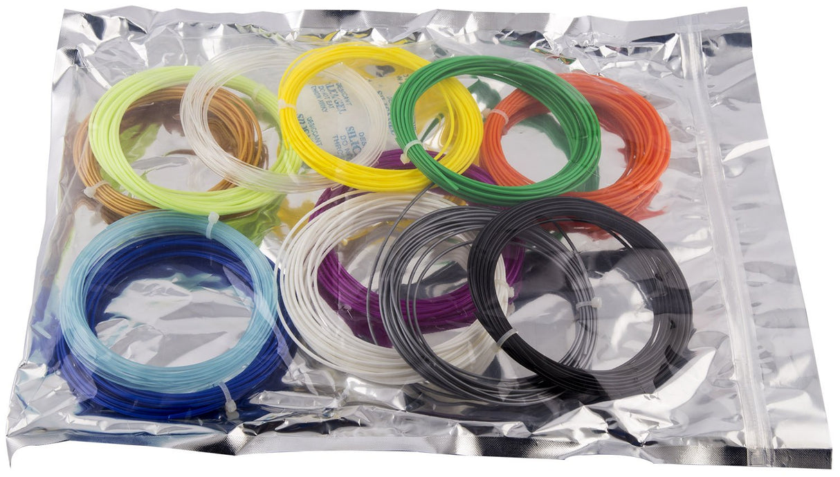 HATCHBOX 3D Pen-ABS1.75-SMP ABS 3D Pen Filament, Dimensional Accuracy +/- 0.05mm, 0.44lbs Total, 1.75mm, 12 Color Sample Pack - 20 Feet Per Color HATCHBOX