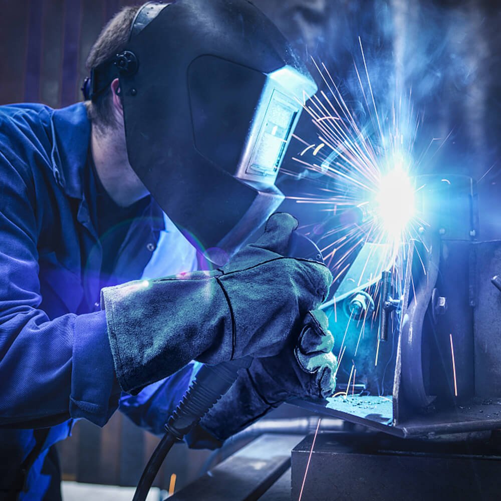 932℉ Grill BBQ Gloves 16-inch Heat Resistant Leather Forge Welding Glove with Flame Retardant Long Sleeve and Insulated Lining for Men and Women Black-Gray OZERO