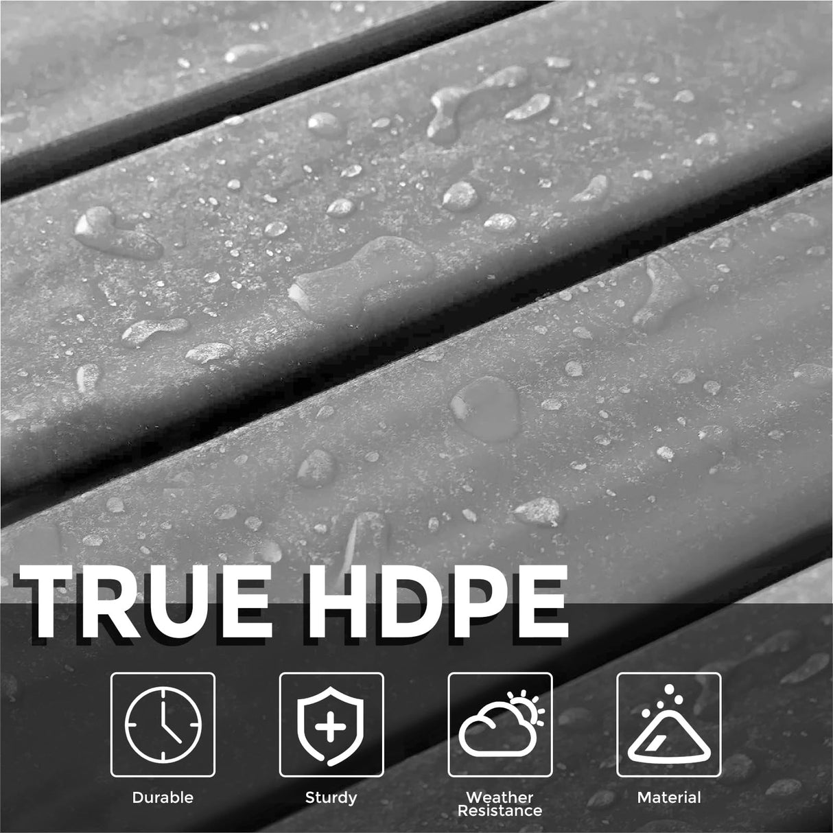 GARDENSTAR Adirondack Square Outdoor Side Table,2-Tier Storage Patio Side Table, HDPE End Tables for Backyard Pool Porch Garden Lawn(Grey) GARDENSTAR