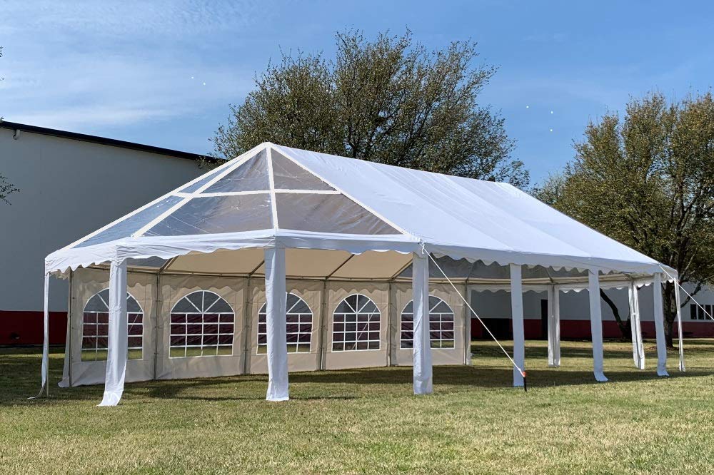 DELTA 40'x21' PVC Marquee Tents for Parties, Large Party Tent, Outdoor Wedding Tent, Heavy Duty Fire Retardard Waterproof Canopy, Carpas para Fiestas, Outdoor Event + Storage Bags DELTA