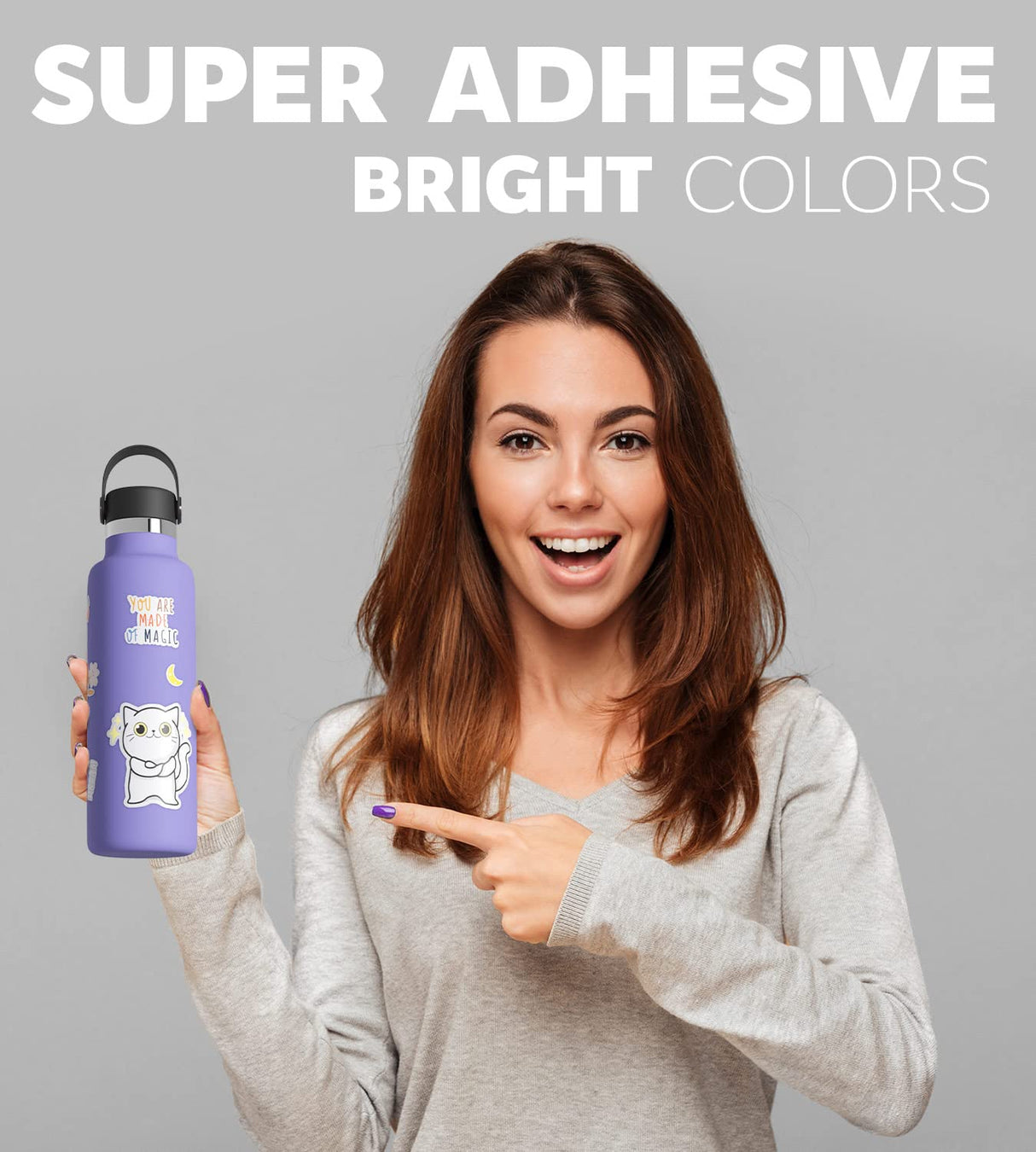 Premium Printable Vinyl Sticker Paper for Inkjet Printer and Laser - 20 White Matte Sticker Paper Waterproof - Durability Adhesive Paper 8.5 x 11, Fast Dry, Holds Ink Well, Great for Cutting Machines SMALL SMILE