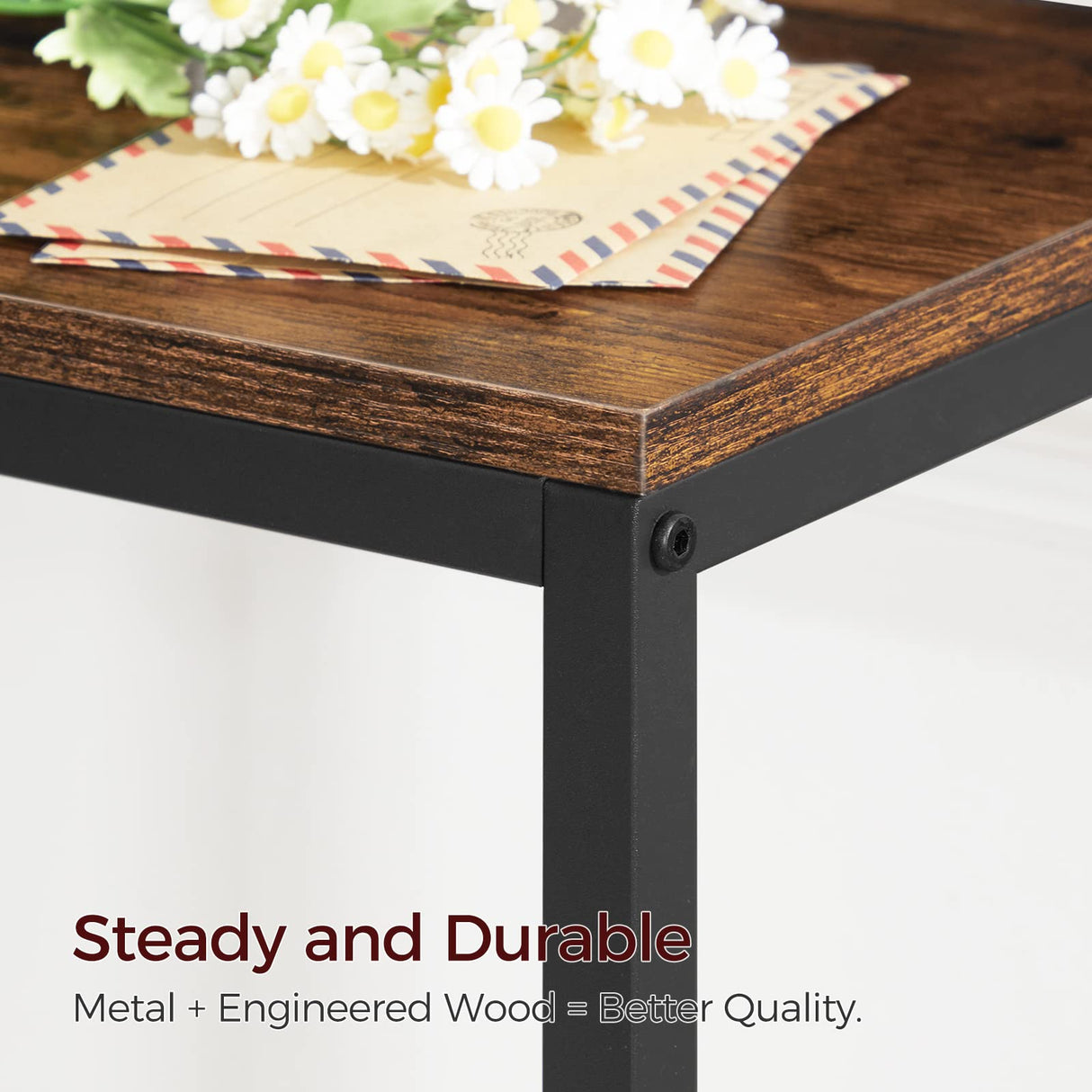 MAHANCRIS 78.7" Console Table with USB Ports, Sofa Table, Narrow Entryway Table with Outlets, 11.8" Wide Couch Table, Industrial Entry Table for Hallway, Living Room, Bedroom, Rustic Brown CTHR320E01 MAHANCRIS