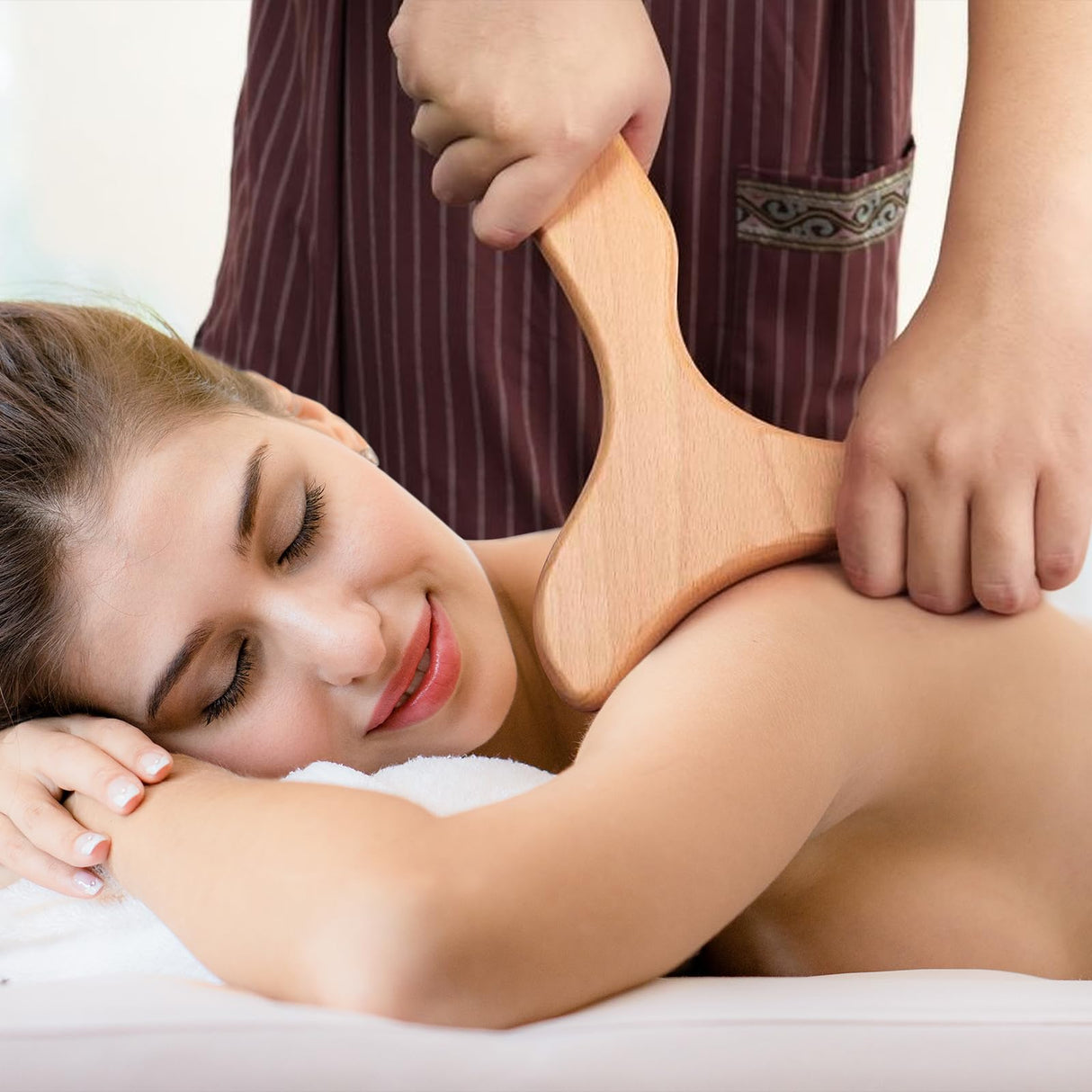 PYSEAN 7-in-1 Wood Therapy Massage Kit Helps You Eliminate Cellulite, Perform Lymphatic Drainage, Relax Your Muscles, Relieve Muscle Pain, and Sculpt Your Body into a Beautiful Shape PYSEAN