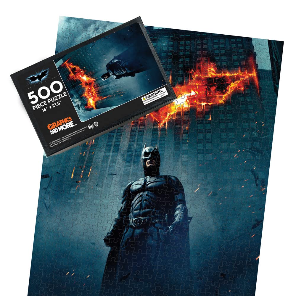 The Dark Knight Poster 500 Piece Jigsaw Puzzle for Adults, 16" L X 21.5" W GRAPHICS & MORE