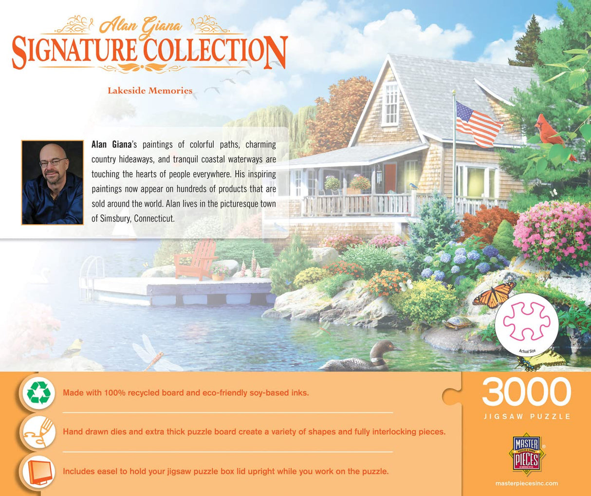 MasterPieces 3000 Piece Jigsaw Puzzle for Adults, Family, Or Kids - Lakeside Memories - Flawed - 32"x45" Masterpieces